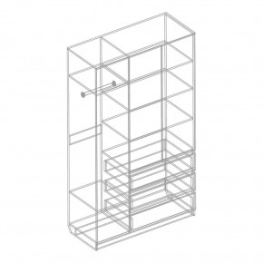 Шкаф 3-ств. с 3 ящиками "Бьянко" в Заречном - zarechnyy.mebel24.online | фото 5