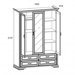 Шкаф 3D4S Z, MONAKO, цвет Сосна винтаж в Заречном - zarechnyy.mebel24.online | фото 1