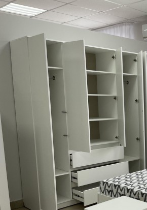 Шкаф 4-ств. с 3 ящиками "Бьянко" в Заречном - zarechnyy.mebel24.online | фото 2