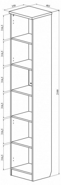 Шкаф для белья Виктория ВИ-07 в Заречном - zarechnyy.mebel24.online | фото 3