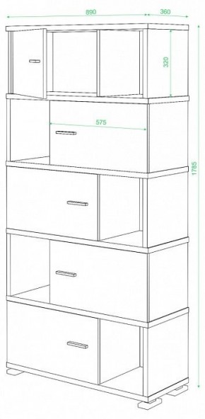 Шкаф комбинированный Домино СБ-30/5 в Заречном - zarechnyy.mebel24.online | фото 2