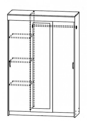 Шкаф-купе Бассо 1300 (Венге/Дуб белфорд) в Заречном - zarechnyy.mebel24.online | фото 2