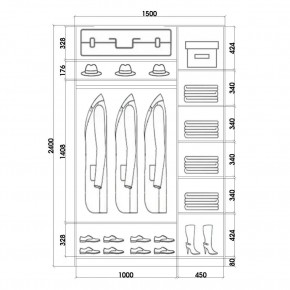 Шкаф-купе ХИТ 24-15-15 (620) в Заречном - zarechnyy.mebel24.online | фото 3