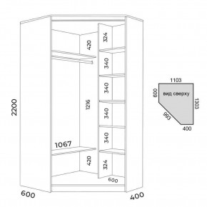 Шкаф-купе ХИТ-У-R-22-64-66 в Заречном - zarechnyy.mebel24.online | фото 3