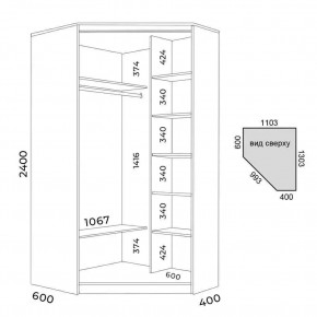 Шкаф-купе ХИТ-У-R-24-64-15 в Заречном - zarechnyy.mebel24.online | фото 3