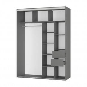 Шкаф-купе Крафт-6 1.6 м ШКК-06 (графит) в Заречном - zarechnyy.mebel24.online | фото 2