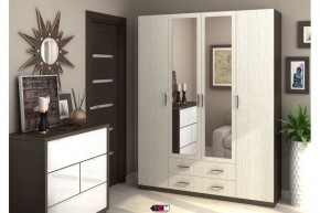 Шкаф Квадро шимо светлый/темный в Заречном - zarechnyy.mebel24.online | фото 1