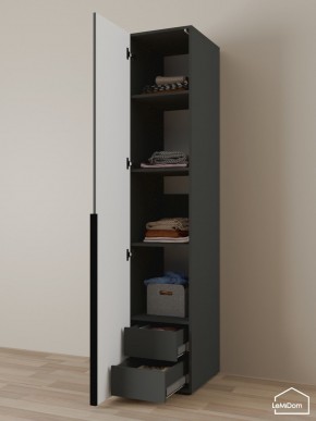 Шкаф Linnea MHR-1-4 2050х400х510 (Графит-М 11.1.25) в Заречном - zarechnyy.mebel24.online | фото 6