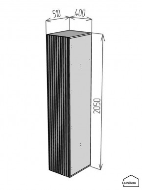 Шкаф Linnea MHR-1PO-2 2050х400х510 (Белый-М 11.1.2) в Заречном - zarechnyy.mebel24.online | фото 2