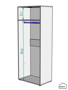Шкаф Linnea MHR-2PO 2050х800х510 (Белый-М 11.1.2) в Заречном - zarechnyy.mebel24.online | фото 3