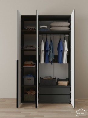 Шкаф Linnea MHR-3-2 2050х1200х510 (Графит-М 11.1.25) в Заречном - zarechnyy.mebel24.online | фото 5