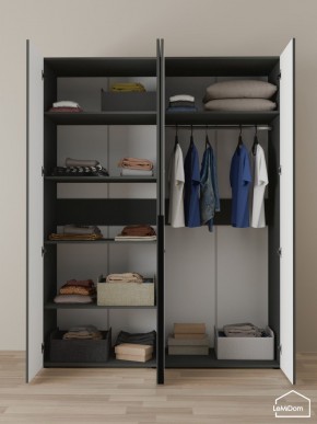 Шкаф Linnea MHR-4-1 2050х1600х510 (Графит-М 11.1.25) в Заречном - zarechnyy.mebel24.online | фото 4