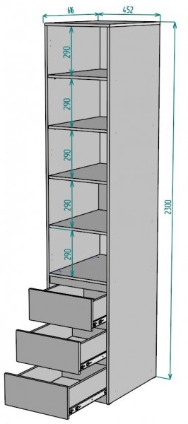 Шкаф Мальта H161 в Заречном - zarechnyy.mebel24.online | фото 2