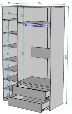 Шкаф Мальта H216 в Заречном - zarechnyy.mebel24.online | фото 2