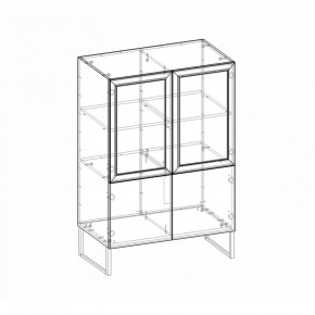 Шкаф низкий (2 стеклодвери) Марсель в Заречном - zarechnyy.mebel24.online | фото 4