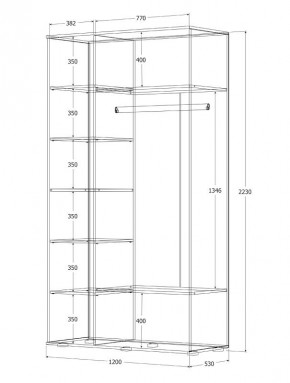 Шкаф Норден 1200 (Дуб Крафт золотой) в Заречном - zarechnyy.mebel24.online | фото 3