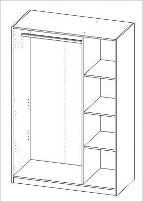 Шкаф ОРИОН трехдверный, цвет Дуб Венге в Заречном - zarechnyy.mebel24.online | фото 3