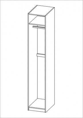 Шкаф ПЕГАС однодверный, цвет Дуб Венге в Заречном - zarechnyy.mebel24.online | фото 3