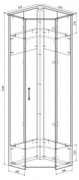 Шкаф платяной Агата АТ-8 в Заречном - zarechnyy.mebel24.online | фото 4