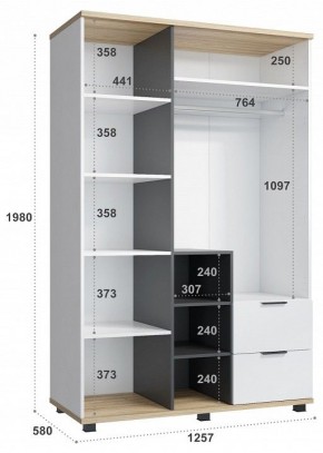 Шкаф платяной СкайЛайт СЛ-03К в Заречном - zarechnyy.mebel24.online | фото 5