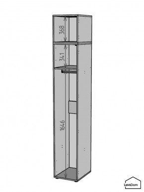 Шкаф с антресолью Linnea MHR-1A-1 2450х400х510 (Белый-М 11.1.1) в Заречном - zarechnyy.mebel24.online | фото 3