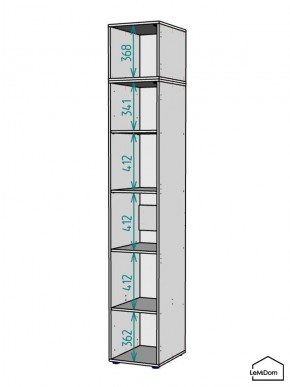 Шкаф с антресолью Linnea MHR-1A-2 2450х400х510 (Белый-М 11.1.2) в Заречном - zarechnyy.mebel24.online | фото 3