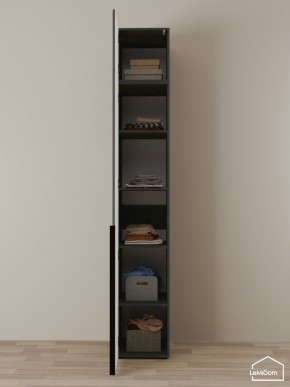 Шкаф с антресолью Linnea MHR-1A-2 2450х400х510 (Графит-М 11.1.25) в Заречном - zarechnyy.mebel24.online | фото 4