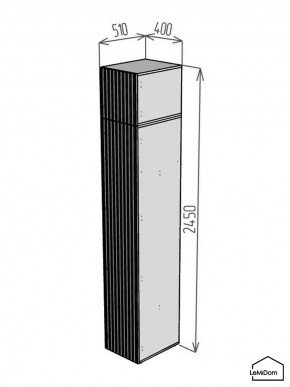 Шкаф с антресолью Linnea MHR-1A-4 2450х400х510 (ДВ-М 11.1.25) в Заречном - zarechnyy.mebel24.online | фото 2