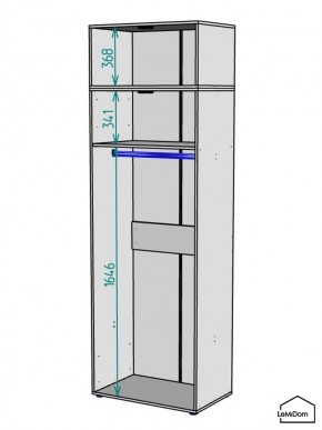 Шкаф с антресолью Linnea MHR-2A-1 2450х800х510 (ДВ-М 11.1.25) в Заречном - zarechnyy.mebel24.online | фото 3