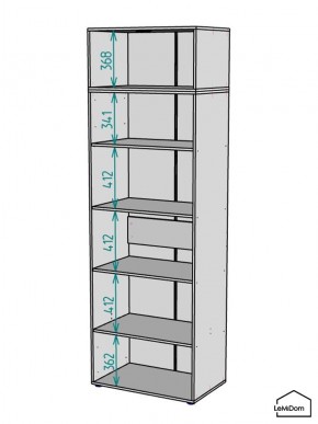 Шкаф с антресолью Linnea MHR-2A-2 2450х800х510 (ДВ-М 11.1.25) в Заречном - zarechnyy.mebel24.online | фото 3