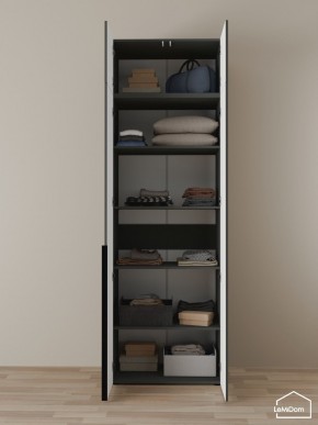 Шкаф с антресолью Linnea MHR-2A-2 2450х800х510 (Графит-М 11.1.25) в Заречном - zarechnyy.mebel24.online | фото 4