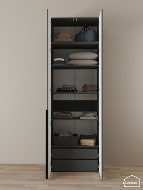 Шкаф с антресолью Linnea MHR-2A-3 2450х800х510 (Графит-М 11.1.25) в Заречном - zarechnyy.mebel24.online | фото 5
