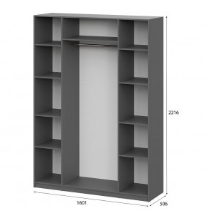 Шкаф ШК-5 (1600) Графит серый в Заречном - zarechnyy.mebel24.online | фото 5