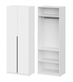Шкаф ШК-5 + 2 полки (800) Белый текстурный в Заречном - zarechnyy.mebel24.online | фото