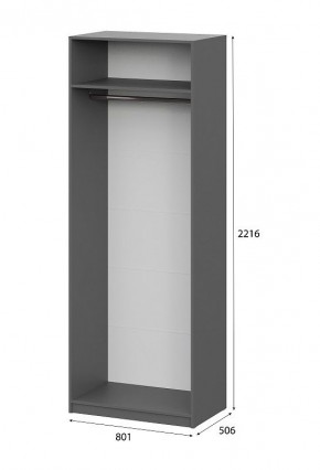 Шкаф ШК-5 (800) Графит серый в Заречном - zarechnyy.mebel24.online | фото 5