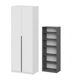 Шкаф ШК-5 + 4 полки (800) Белый текстурный в Заречном - zarechnyy.mebel24.online | фото 2