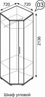 Шкаф угловой Ното в Заречном - zarechnyy.mebel24.online | фото 3