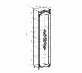 Шкаф-витрина Ассоль АС-533К в Заречном - zarechnyy.mebel24.online | фото 2
