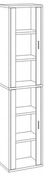 Шкаф-витрина Домино СУ(ш1в2)+2ФС в Заречном - zarechnyy.mebel24.online | фото 3