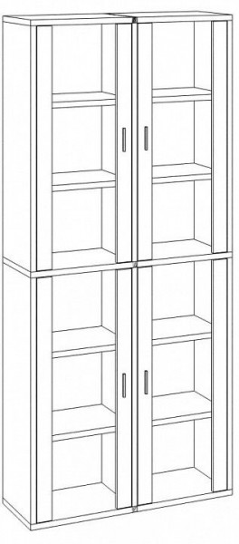 Шкаф-витрина Домино СУ(ш2в2)+4ФС в Заречном - zarechnyy.mebel24.online | фото 2