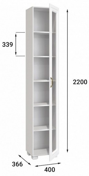 Шкаф-витрина Монблан МБ-22К со стеклом в Заречном - zarechnyy.mebel24.online | фото 3