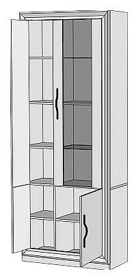 Шкаф-витрина Нобиле ШВтВ-ФСД-ФГК в Заречном - zarechnyy.mebel24.online | фото