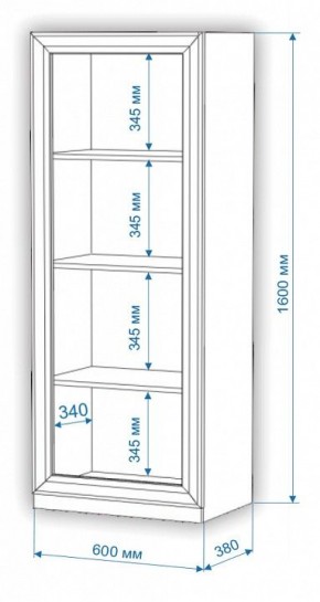 Шкаф-витрина Нобиле ВтН-ФС-ФГ в Заречном - zarechnyy.mebel24.online | фото 2