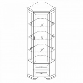 Шкаф-витрина угловой Сиена в Заречном - zarechnyy.mebel24.online | фото 2