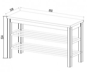 Скамья 85х50 Кантри для обуви белая в Заречном - zarechnyy.mebel24.online | фото 3