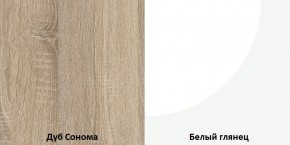 СОФИ Гостиная (модульная) дуб сонома/белый глянец в Заречном - zarechnyy.mebel24.online | фото 4