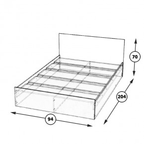 Стандарт Кровать 0900, цвет дуб сонома, ШхГхВ 93,5х203,5х70 см., сп.м. 900х2000 мм., без матраса, основание есть в Заречном - zarechnyy.mebel24.online | фото 4