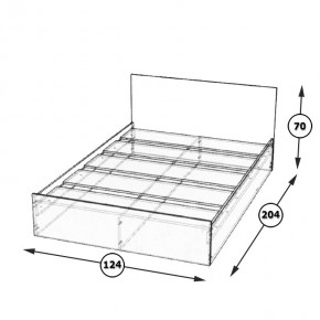 Стандарт Кровать 1200, цвет дуб сонома, ШхГхВ 123,5х203,5х70 см., сп.м. 1200х2000 мм., без матраса, основание есть в Заречном - zarechnyy.mebel24.online | фото