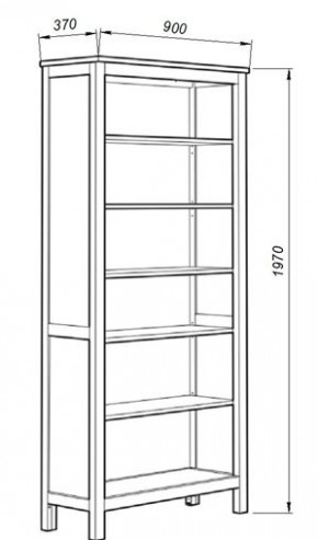 Стеллаж 00 Кантри, массив сосны, цвет белый в Заречном - zarechnyy.mebel24.online | фото 3