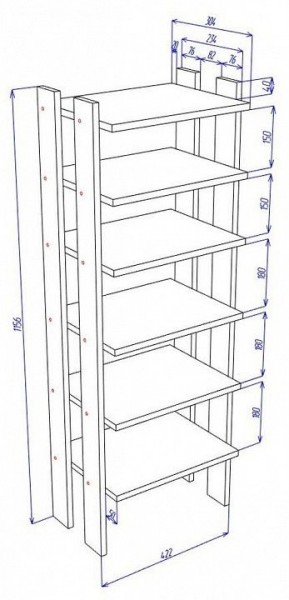 Стеллаж для обуви Cross СТЕЛ1 в Заречном - zarechnyy.mebel24.online | фото 4
